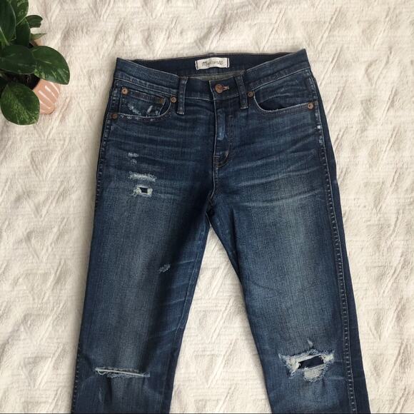 Madewell 9" High-Rise Skinny Jean Ripped & Patched Edition - Picture 3 of 7